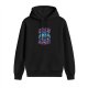 Black Hoodie With Demon Hunters Blue Cat Graphic Print