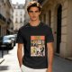 Olive green t-shirt with Yellow Fiction Simpson-style Pulp Fiction dance print