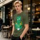 Olive Green T-Shirt With Studio Ghibli Clover Graphic Print