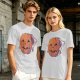 Olive Halloween T-Shirt with Skeleton Arm Jack-o'-Lantern Graphic