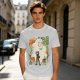 Anime Themed Graphic T-Shirt With Whimsical Character Artwork