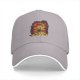 Black Baseball Cap With Mushroom Cloud Explosion Graphic Print