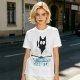 Olive T-Shirt with Black Cat Reading Book 'Just One More Chapter' Print