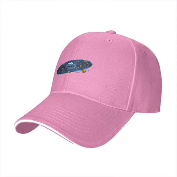 Black Baseball Cap With Cookie Monster Galaxy Print
