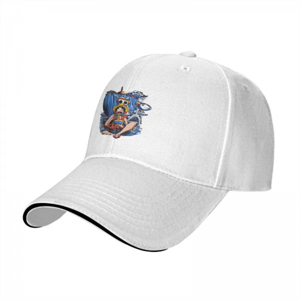 One Piece Luffy Graphic Black Baseball Cap