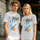 Olive t-shirt with playful unicorn rainbow poop and glitter fart graphic