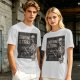 Olive t-shirt with skeleton teacher and 'Everything Is Terrible' print