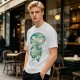 Olive T-Shirt With Fantasy Forest Spirit Graphic Print