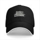 Black baseball cap with 'Coffee makes Mondays possible' print