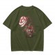 Olive Green T-Shirt With Piranha Plant Graphic Print