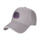 Black Baseball Cap With Purple Abstract Swirl Graphic Design