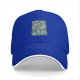 Black Baseball Cap With Blue Whimsical Character Print