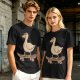 Olive T-Shirt Featuring a Cool Duck Wearing Sunglasses Riding a Skateboard