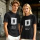 Olive t-shirt with 'I Want To Believe' UFO landscape print
