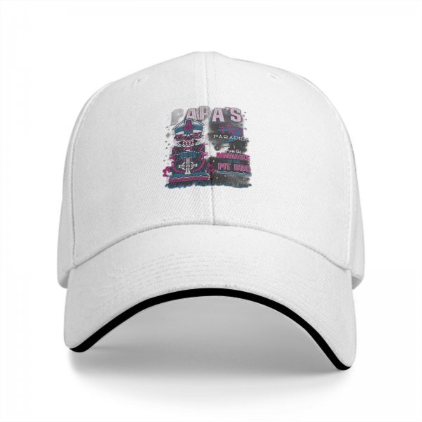 Black baseball cap with Papa's Pit BBQ graphic design