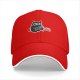 Black Baseball Cap With Cute Cat Holding Chainsaw Purr Print
