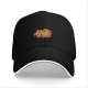 Black Baseball Cap With Tangled Christmas Squirrel Artwork
