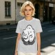 Olive Green T-Shirt With Sleeping Curled Cat Graphic Print