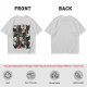 Olive T-Shirt With Day Of The Dead Cat Skull Graphic Print