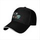 Black Baseball Cap With Sci-Fi Alien Facehugger Art Print