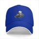 Black baseball cap with skeleton in coffin graphic
