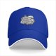 Black Baseball Cap With White Swirling Dragon Artwork
