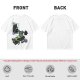 Olive T-shirt with cartoon lizard bench pressing weights in gym mirror