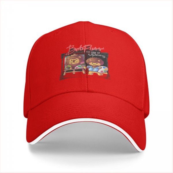 Black baseball cap with lion painter art print