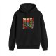 Black hoodie with Thor and Hulk comic book style graphic