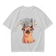 Olive T-Shirt With Funny Pug Graphic And 'I May Be Stupid' Text