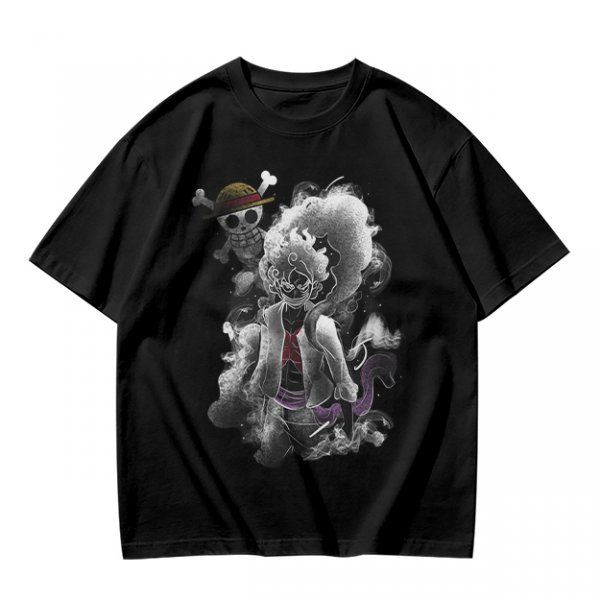 One Piece Luffy Gear 5 Graphic Olive T-Shirt