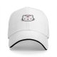 Black Baseball Cap With Pentagram Cat Graphic Design