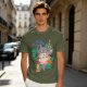 My Neighbor Totoro Graphic T-Shirt with Anime Characters and Leaves