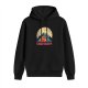 Black Hoodie With Campybara Camping Moon Graphic Design