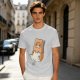 Olive T-Shirt With Cute Hamster In Paper Bag Print