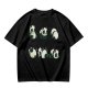 Olive T-Shirt With Cute Rolling Panda Graphic Prints