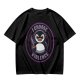 Olive t-shirt with angry penguin holding knife and I Choose Violence print