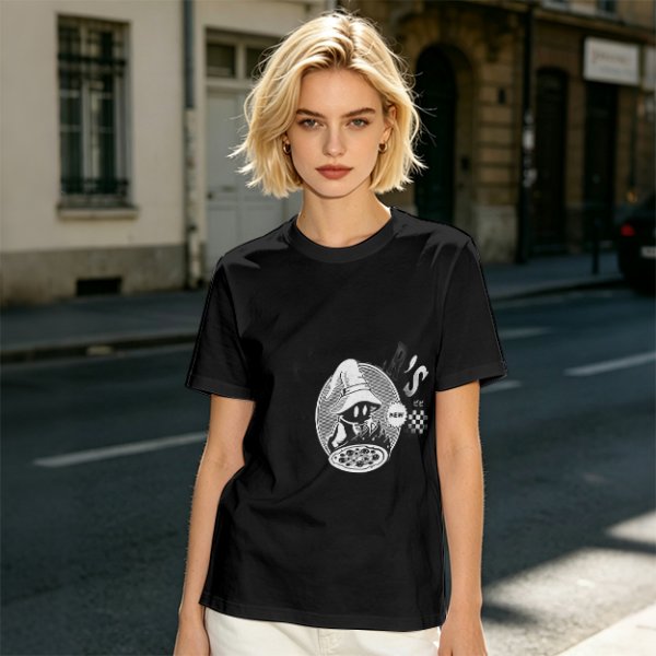 Olive Green T-Shirt With Wizard And Pizza Graphic Print