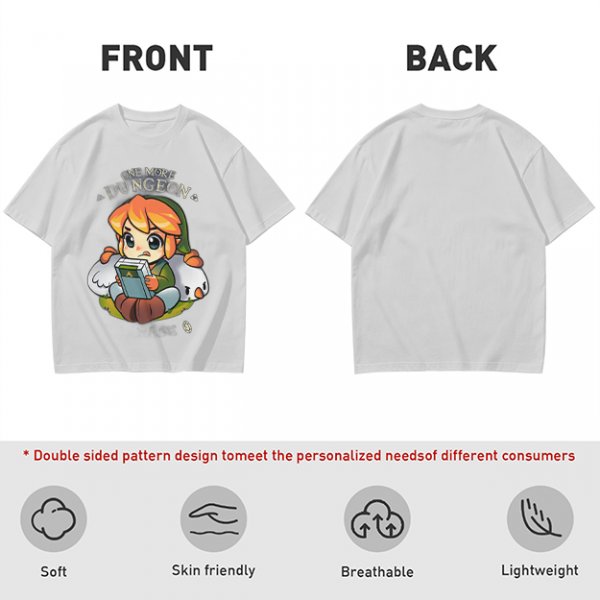 One More Dungeon Chibi Gamer T-Shirt With Zelda Character Art