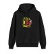 Black Hoodie With Flash Panda Superhero Graphic
