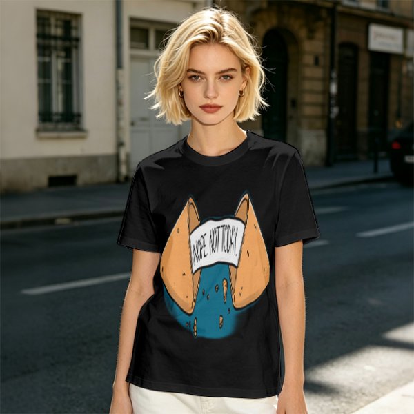 Olive T-Shirt With Funny Fortune Cookie 'Nope Not Today' Print