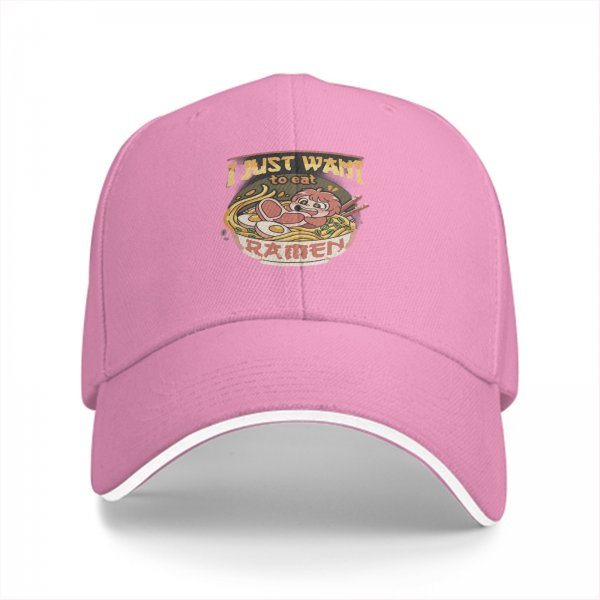 I Just Want To Eat Ramen Graphic Baseball Cap