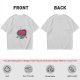 Olive T-Shirt With Swirled Heart Fruit Graphic Print