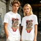 Olive T-Shirt with Japanese Ramen Dragon Graphic Print
