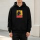 Black hoodie with cute dragon graphic and French text print