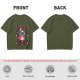 Olive Graphic T-Shirt With Cute As Hell Cult Lamb Print