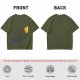 Olive Graphic T-Shirt With Coffee Mug And Rainbow Design