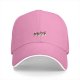 Black Baseball Cap with Red and Grey Japanese Script Embroidery