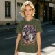 Olive T-Shirt Featuring Fantasy Wizard Card Artwork