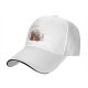 Black baseball cap with Chewbacca drinking milk and cookie graphic